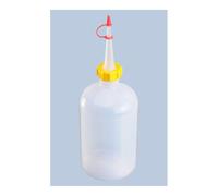 hünersdorff Flacone da spremere, 500 ml, LD-PE, adatto per alimenti, per dosaggi particolarmente sottili, con dado stabile e tappo antigoccia, per cucina, laboratorio o hobby, trasparente