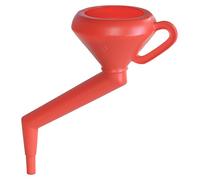 hünersdorff Imbuto con tubo angolare HD-PE, forma ovale, con filtro Colore rosso, 175 x 150 mm, con manico