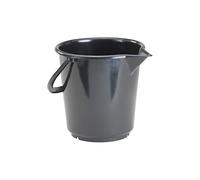 hünersdorff Secchio industriale da 17 litri, forma rotonda, con beccuccio versatore Colore nero, HDPE