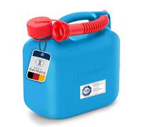 Hünersdorff Tanica Carburante Standard da 5 Litri, HD-PE Colore Blu, con omologazione Un e Accessori Rossi