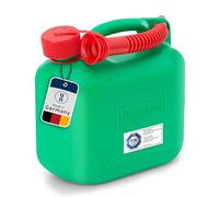 Hünersdorff Tanica Carburante Standard da 5 Litri, HD-PE Colore Verde, con omologazione Un e Accessori Rossi