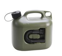 Hünersdorff Tanica per carburante, professionale, 5 l, per benzina, diesel e altre merci pericolose, approvazione ONU, Made in Germany, produzione certificata TÜV, verde oliva
