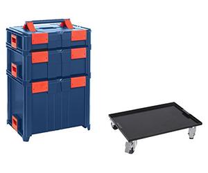 hünersdorff Valigetta porta attrezzi BoxOnBox A-Set in ABS blu scuro/rosso