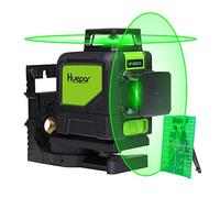 Huepar 902CG Livella Laser 2X 360 Verde 40m 8 Linee, Modalità Impulso, Livella Laser Autolivellante a Croce, Orizzontale/Verticale a 360 Gradi, Funzione di Inclinazione, con Supporto Base Magnetico