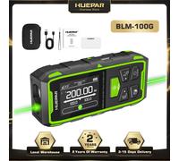 Huepar BLM-100G Telemetro laser doppio 200M Misuratore laser a raggio verde Unità Strumento di misurazione ad alta precisione e retroilluminazione LCD