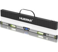 Huepar Livella Digitale 120 cm con Inclinometro e Base Magnetica,DL48 | Precisione 0,1°, impugnatura Soft Grip, display multifunzione e funzioni intelligenti per uso professionale