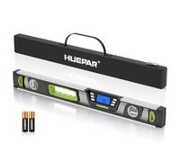 Huepar Livella digitale da 24 pollici, strumento professionale intelligente di precisione Torpedo, display LCD luminoso, avvisi acustici, fondo magnetico, IP54, resistente alla polvere e all'acqua