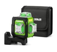 Huepar Livella Laser Verde 3D 3x360° Autolivellante, Precisione ±3mm, 40m(70m con Ricevitore), Compatta, Ideale per Lavori in Spazi Stretti, Controsoffitti, armadi e Piastrelle, Modalità Impulso,USB-C