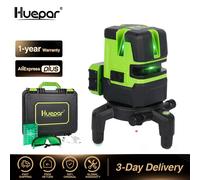 Huepar livello Laser multi-line-quattro linee verticali e una orizzontale strumento Laser autolivellante a raggio verde con punto a piombo
