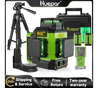 Huepar LS03CG 3D Cross Line livello Laser Set 2 pezzi batterie al litio 12 linee Osram strumento Laser autolivellante con treppiede ricevitore