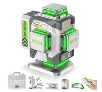 Huepar Pro Livella Laser Autolivellante Professionale 4 * 360 Verde ZK04CG | Precisione ±2 mm, Telecomando, 8 ore di durata, Ricarica USB-C, Supporto magnetico multifunzione, Custodia di alta qualità