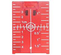 Huepar TP01R Target Laser Rosso, Targetboard Laser Magnetico con Riflettori, Utilizzare per Strumenti Laser/Livella Laser Rosso