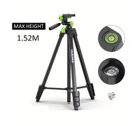 Huepar Treppiede a laser regolabile da 1,52 m, multifunzione, treppiede da viaggio per fotocamera, testa orientabile a 3 vie a 360° e a bolla