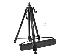 Huepar Treppiede in Alluminio per Livelli Laser a Punto-Testa Piatta, Impugnatura con Livella a Bolla, Filetto 5/8"-11 + Adattatore 1/4"-20,Borsa da Trasporto - TPD16