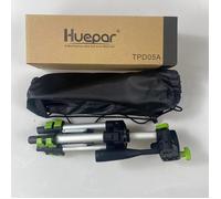 Huepar Treppiede Portatile Regolabile in Alluminio per Laser, Fotocamera con Testa Flessibile a 3 Vie, a Bolle, Montaggio con 1/4"-20