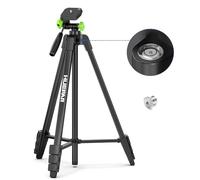 Huepar Treppiede Professionale 150cm - Treppiede Leggero Regolabile per Livello Laser con Testa a 3 Vie, 2 Livelle a Bolla, Carico 5kg, Adattatore 1/4" e 5/8", per Interni