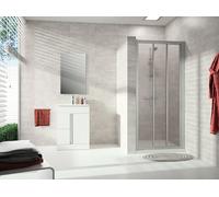 HÜPPE Alpha 2 Porte coulissante, 2 éléments, avec segment fixe, 900x1900mm, entièrement encadrée, A22203055373, A22203055373, Cabine doccia: Colore profilo bianco Vetro ESG Privatima