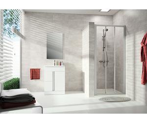 HÜPPE Alpha 2 Porte coulissante, 3 éléments, tous les segments mobiles, 1000x1900mm, entièrement encadrée, A24303087322, A24303087322, Cabine doccia: Profilo colore argento vetro opaco ESG trasparente