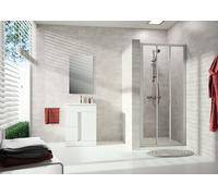 HÜPPE Alpha 2 Porte coulissante, 3 éléments, tous les segments mobiles, 1000x2000mm, entièrement encadrée, A24307055321, A24307055321, Cabine doccia: Colore del profilo bianco ESG vetro trasparente