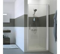 HÜPPE Classics 2 Porta a battente in nicchia Larghezza: 90cm stop a sinistra e a destra C23505, Cabine doccia: Profilo colore argento vetro opaco ESG trasparente