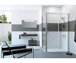 HÜPPE Classics 2 EasyEntry parete laterale quadrata per porta scorrevole, lar...