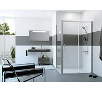HÜPPE Classics 2 EasyEntry Paroi latérale à 4 angles pour porte coulissante, largeur:100cm, hauteur:200cm, fixation à gauche & à droite, C25405123321, C25405123321, Cabine doccia: Colore profilo Color