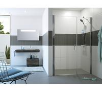 HÜPPE Classics 2 Porte battante à 4 angles avec partie annexe en niche, largeur:90cm, hauteur:190cm, charnières à gauche & à droite, C24701087322, C24701087322, Cabine doccia: Profilo colore argento v