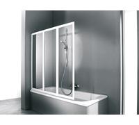 HÜPPE Combinett 2 Pare-bain, 3 éléments, sur mesure, largeur 1005-1635mm, hauteur 1350-1500mm, AC0580055321, AC0580055321, Cabine doccia: Colore del profilo bianco ESG vetro trasparente