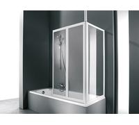 HÜPPE Combinett 2 paroi latérale, paroi de baignoire, largeur 750mm, hauteur 1400mm, AC1002087322, AC1002087322, Cabine doccia: Profilo colore argento vetro opaco ESG trasparente con ANTI-PLAQUE