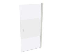 HÜPPE Design pure largeur de porte battante : 100cm d'arrêt à gauche et à droite pour le receveur de douche, 8P0606182373, 8P0606182373, Cabine doccia: Colore del profilo Bianco Edizione Vetro ESG Pri