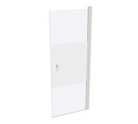 HÜPPE Design pure largeur de porte battante : 80cm d'arrêt à gauche et à droite pour le receveur de douche, 8P0604182373, 8P0604182373, Cabine doccia: Colore del profilo Bianco Edizione Vetro ESG Priv