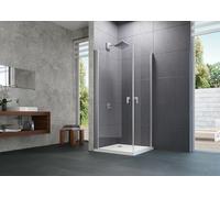 HÜPPE Design pure largeur de porte battante : 88cm arrêt à gauche et à droite pour bac à douche, 8P0614182375, 8P0614182375, Cabine doccia: Colore del profilo Bianco Edition ESG Privatima vetro con AN