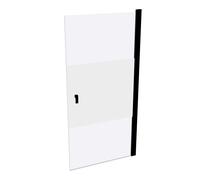 HÜPPE Design pure largeur de porte battante : 98cm d'arrêt à gauche et à droite pour le receveur de douche, 8P0615123373, 8P0615123373, Cabine doccia: Colore profilo Edizione nera Vetro ESG Privatima