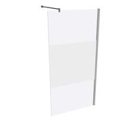 HÜPPE Design pure Paroi latérale pour porte battante, sur mesure, dans l'alignement, étrier transversal, largeur 600-1200mm, hauteur 500-2000mm, 8P1082087375, 8P1082087375, Cabine doccia: Profilo colo