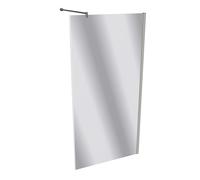 HÜPPE Design pure Paroi latérale pour porte battante, sur mesure, dans l'alignement, étrier transversal, largeur 600-1200mm, hauteur 500-2000mm, 8P1082087380, 8P1082087380, Cabine doccia: Profilo colo