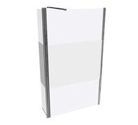 HÜPPE Design pure Paroi latérale, seule, avec segment mobile, fabrication sur mesure, largeur 550-1800mm, hauteur 1400-2000mm, 8P1282092375, 8P1282092375, Cabine doccia: Profilo colore cromo finitura 