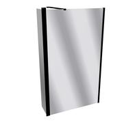 HÜPPE Design pure Paroi latérale, seule, avec segment mobile, fabrication sur mesure, largeur 550-1800mm, hauteur 1400-2000mm, 8P1282123381, 8P1282123381, Cabine doccia: Profilo colore Nero Edizione i