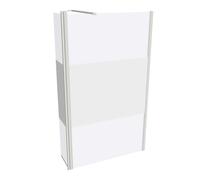 HÜPPE Design pure Paroi latérale, seule, avec segment mobile, fabrication sur mesure, largeur 550-1800mm, hauteur 1400-2000mm, 8P1282182373, 8P1282182373, Cabine doccia: Colore del profilo Bianco Ediz