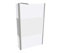 HÜPPE Design pure Paroi latérale, seule, avec segment mobile, fabrication sur mesure, largeur 550-1800mm, hauteur 1400-2000mm, 8P1282087373, 8P1282087373, Cabine doccia: Profilo colore argento vetro o