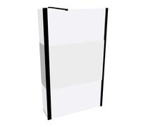 HÜPPE Design pure Paroi latérale, seule, avec segment mobile, fabrication sur mesure, largeur 550-1800mm, hauteur 1400-2000mm, 8P1282123375, 8P1282123375, Cabine doccia: Profilo colore Nero Edizione V