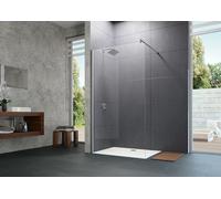 HÜPPE Design pure paroi latérale seule, étrier transversal, ESG 6mm, largeur 1000mm, hauteur 2000mm, butée gauche&droite, 8P1107087322, 8P1107087322, Cabine doccia: Profilo colore argento vetro opaco