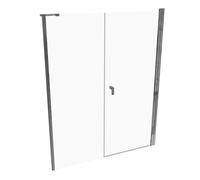 HÜPPE Design pure Porte battante à 4 angles avec partie annexe en niche, fabrication sur mesure, largeur 120,1-160cm hauteur 140-200cm charnières à gauche & à droite, 8P7281092373, 8P7281092373, Cabin