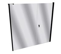 HÜPPE Design pure Porte battante à 4 angles avec partie annexe en niche, fabrication sur mesure, largeur 160,1-230cm hauteur 140-200cm charnières à gauche & à droite, 8P7282123380, 8P7282123380, Cabin