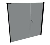 HÜPPE Design pure Porte battante à 4 angles avec partie annexe en niche, fabrication sur mesure, largeur 160,1-230cm hauteur 140-200cm charnières à gauche & à droite, 8P7282123368, 8P7282123368, Cabin