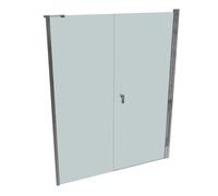 HÜPPE Design pure Porte battante à 4 angles avec partie annexe en niche, fabrication sur mesure, largeur 120,1-160cm hauteur 140-200cm charnières à gauche & à droite, 8P7281092316, 8P7281092316, Cabin
