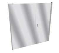 HÜPPE Design pure Porte battante à 4 angles avec partie annexe en niche, fabrication sur mesure, largeur 160,1-230cm hauteur 140-200cm charnières à gauche & à droite, 8P7282087380, 8P7282087380, Cabin