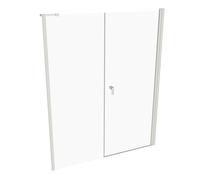 HÜPPE Design pure Porte battante à 4 angles avec partie annexe en niche, fabrication sur mesure, largeur 120,1-160cm hauteur 140-200cm charnières à gauche & à droite, 8P7281182373, 8P7281182373, Cabin