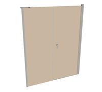 HÜPPE Design pure Porte battante à 4 angles avec partie annexe en niche, fabrication sur mesure, largeur 120,1-160cm hauteur 140-200cm charnières à gauche & à droite, 8P7281087341, 8P7281087341, Cabin