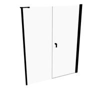 HÜPPE Design pure Porte battante à 4 angles avec partie annexe en niche, fabrication sur mesure, largeur 120,1-160cm hauteur 140-200cm charnières à gauche & à droite, 8P7281123373, 8P7281123373, Cabin