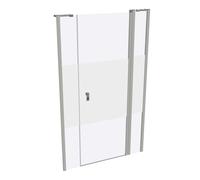 HÜPPE Design pure Porte battante à 4 angles avec segment fixe et partie secondaire en niche, fabrication sur mesure, largeur 90-120cm, hauteur 140-200cm, 8P7380087375, 8P7380087375, Cabine doccia: Pro